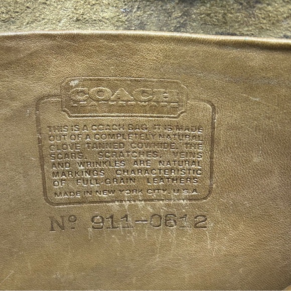 Coach Vintage 1970s Made in NYC Leather Satchel Convertible Clutch Camel 911-061 - Picture 14 of 16